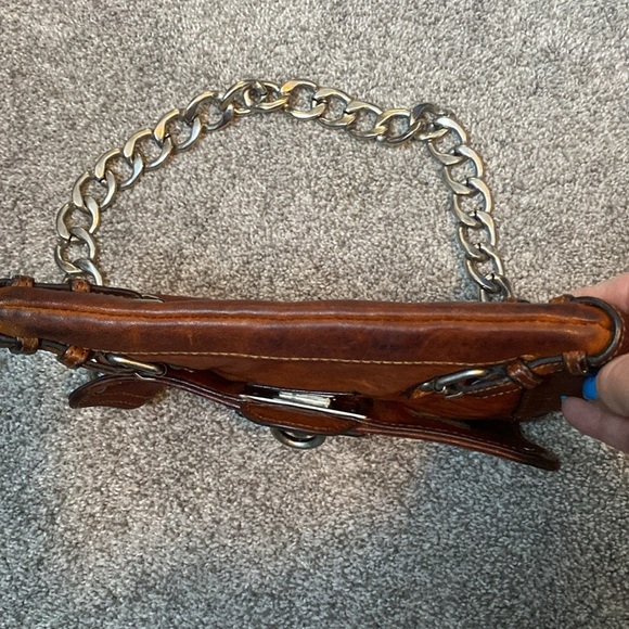 Juicy Couture Leather Handbag Thick Silver Chain Strap - Picture 3 of 15